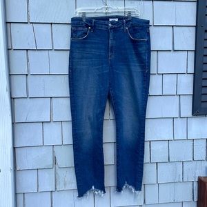 Good American Size 12/31 Women's Jeans - Distressed- Slit on Bottom-